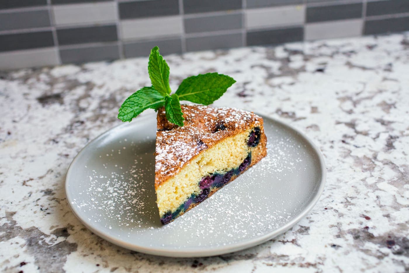 Blueberry cake and afternoon dessert at iJava