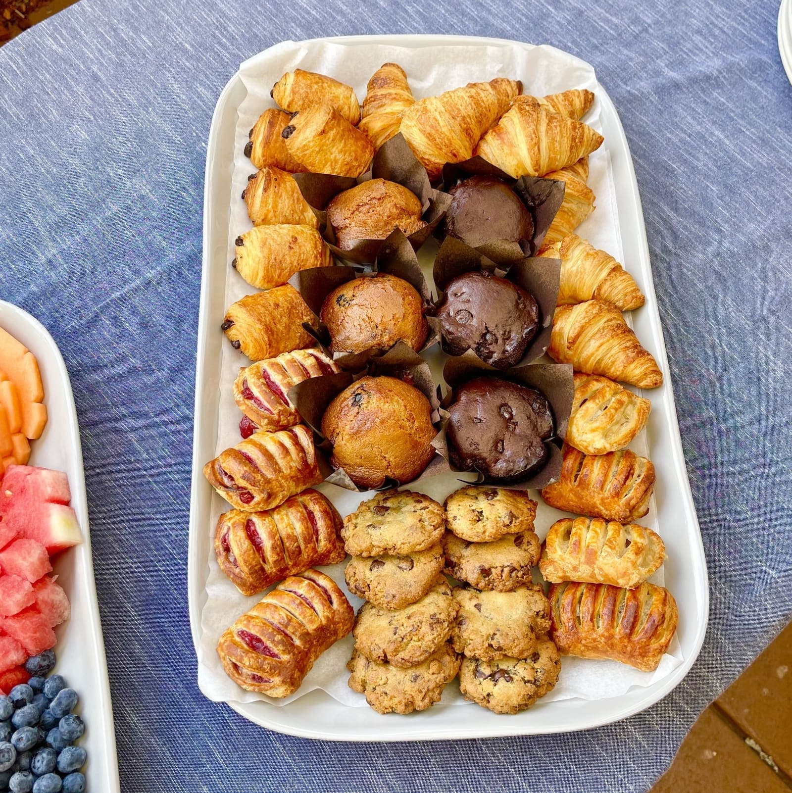 Catering pastry platter at iJava Cafe, San Jose
