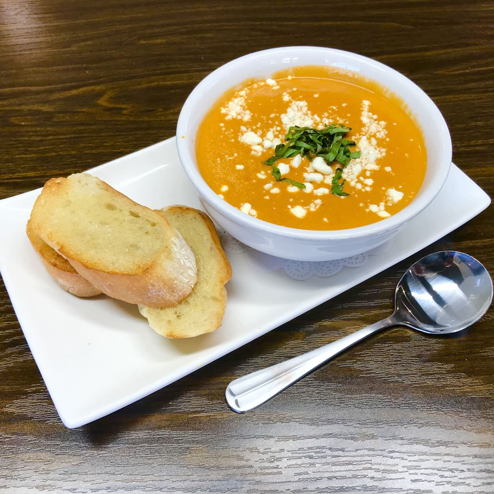 Tomato bisque at iJava Delmas
