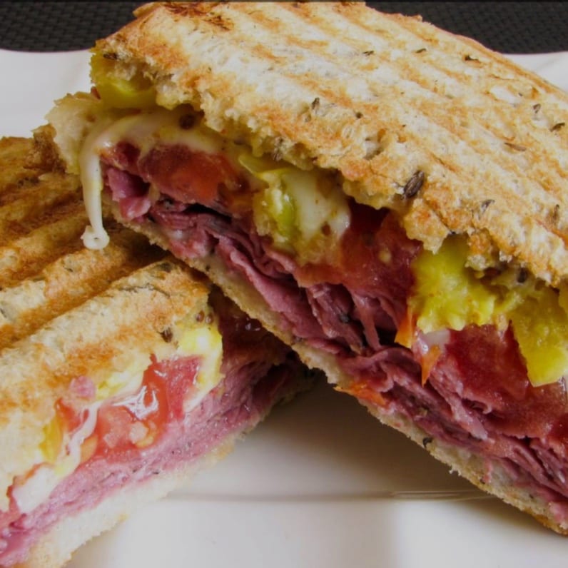 Beef Pastrami Panini.