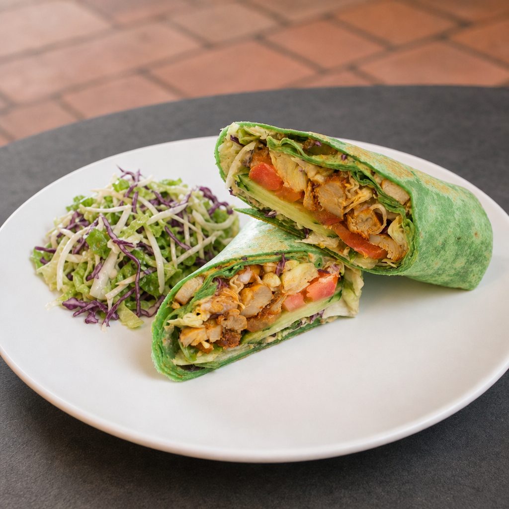 Mediterranean Chicken Wrap.