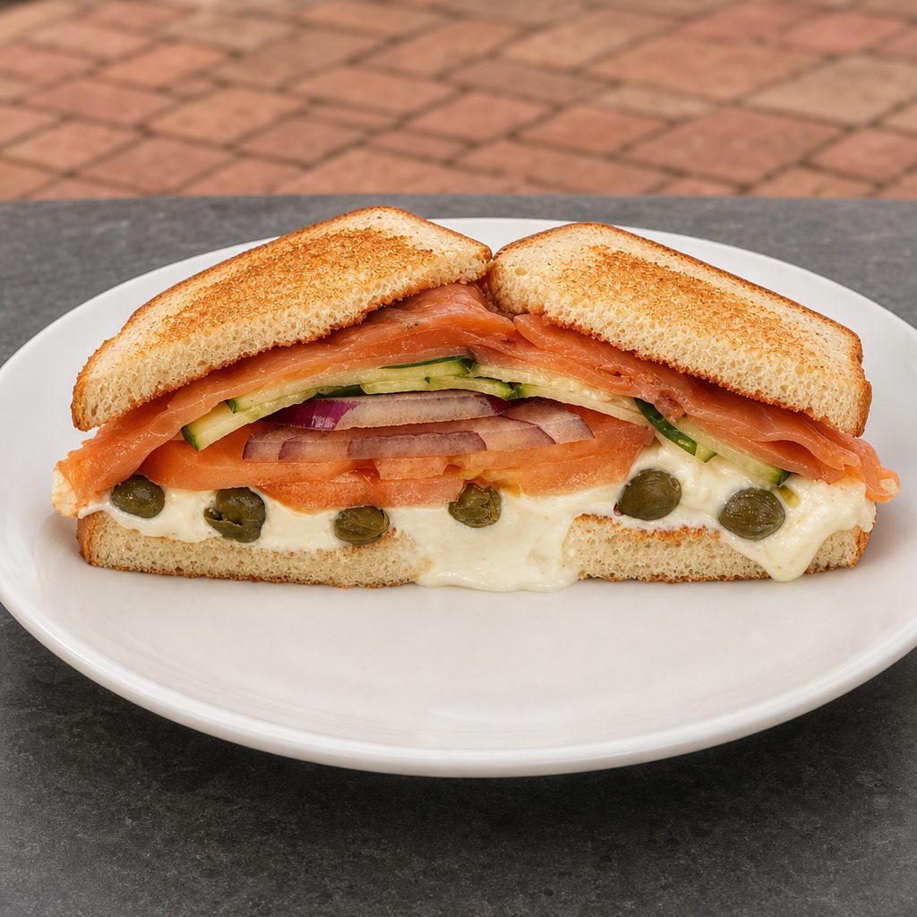 Smoked Salmon Panini.